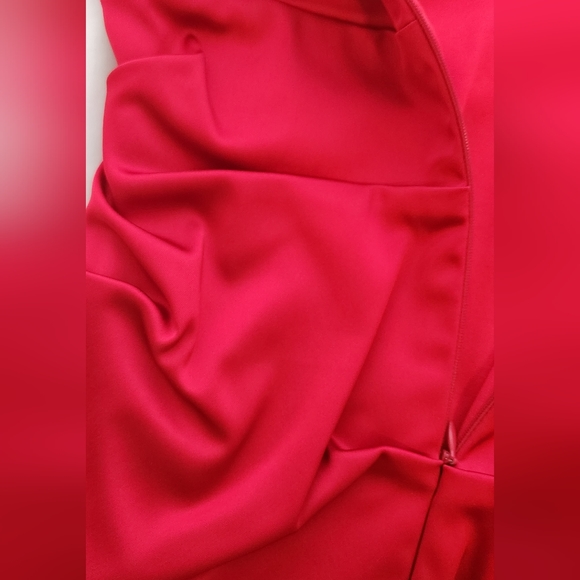 MELANIE LYNE RED MIDI DRESS SIZE 10 LIKE NEW! - Picture 15 of 15